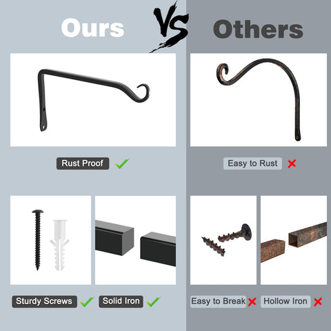 Gtongoko multi-use hanging bracket for plants, lanterns, and bird feeders