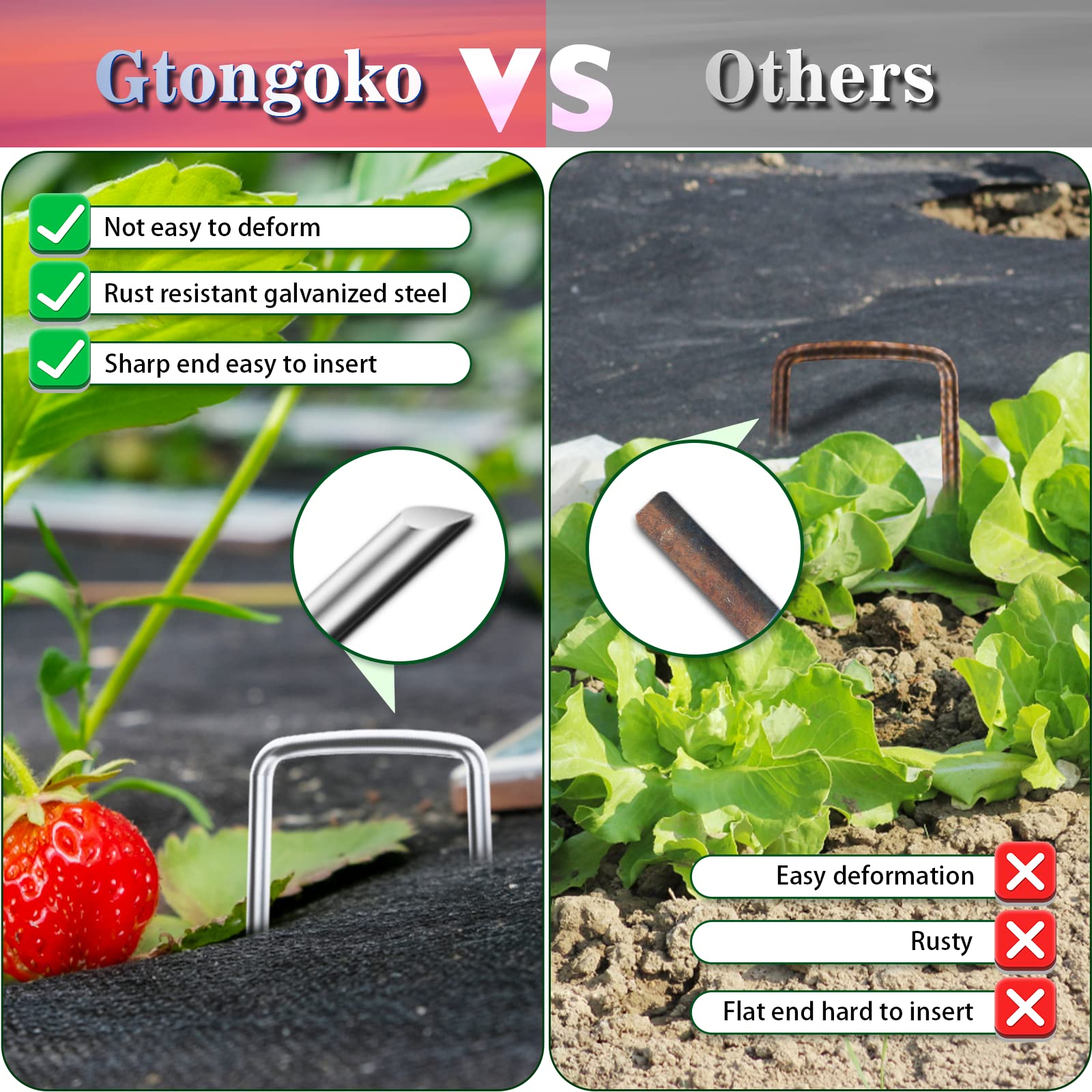 Gtongoko stakes used with outdoor decor and lawn decorations.