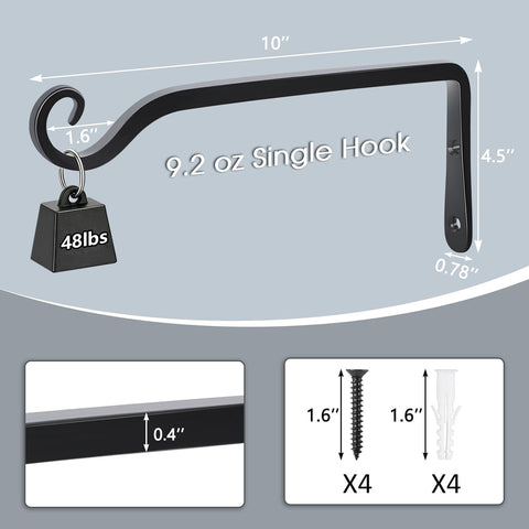 Gtongoko outdoor wall hook helps hang bird feeders and lanterns.