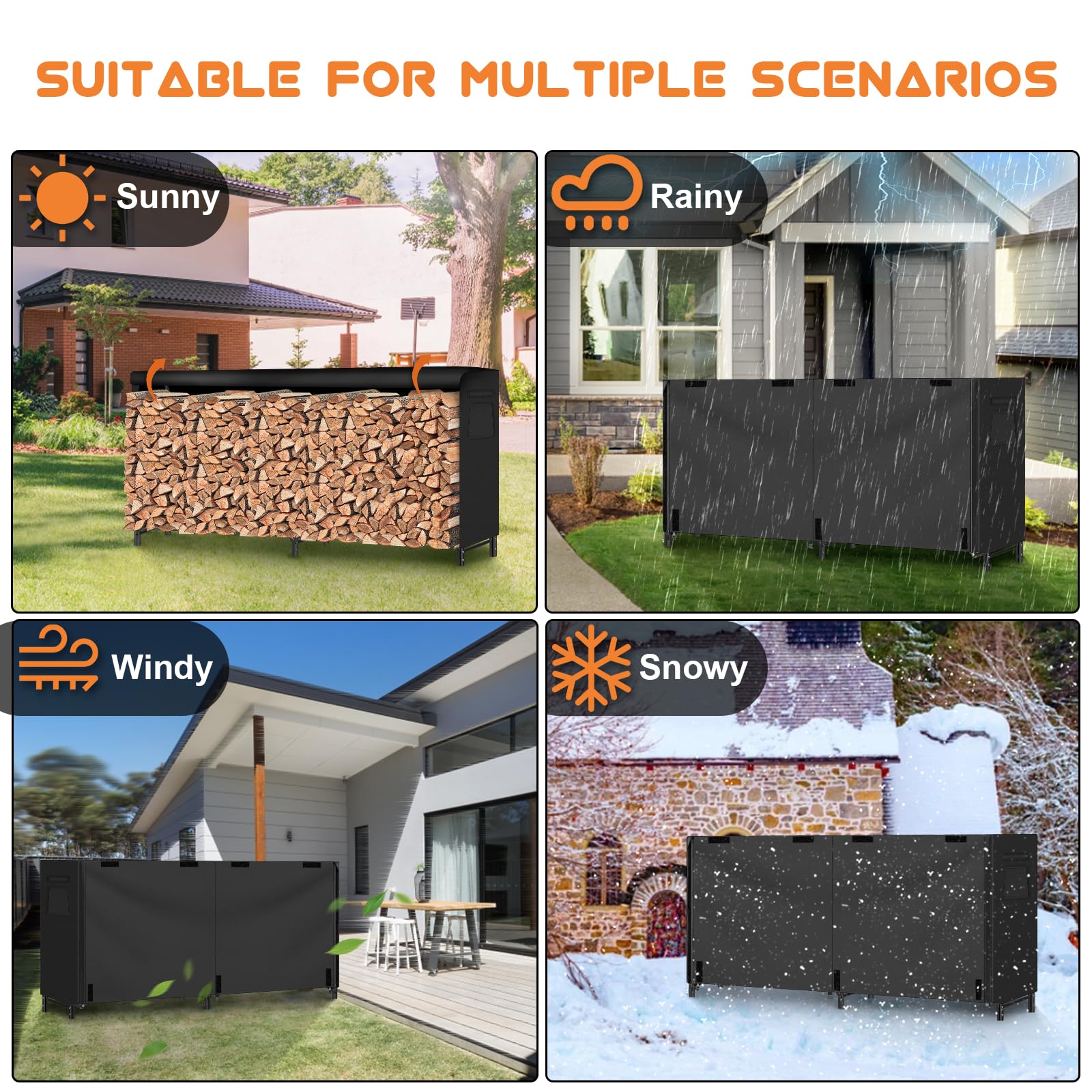 Gtongoko outdoor wood storage suitable for indoor use when needed.
