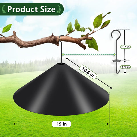 Gtongoko rotating-squirrel-baffle design helping deter squirrels at the feeder.