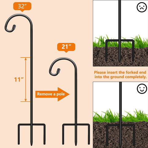 Gtongoko shepherd hooks durable steel - 1mm thick for reliable holding.