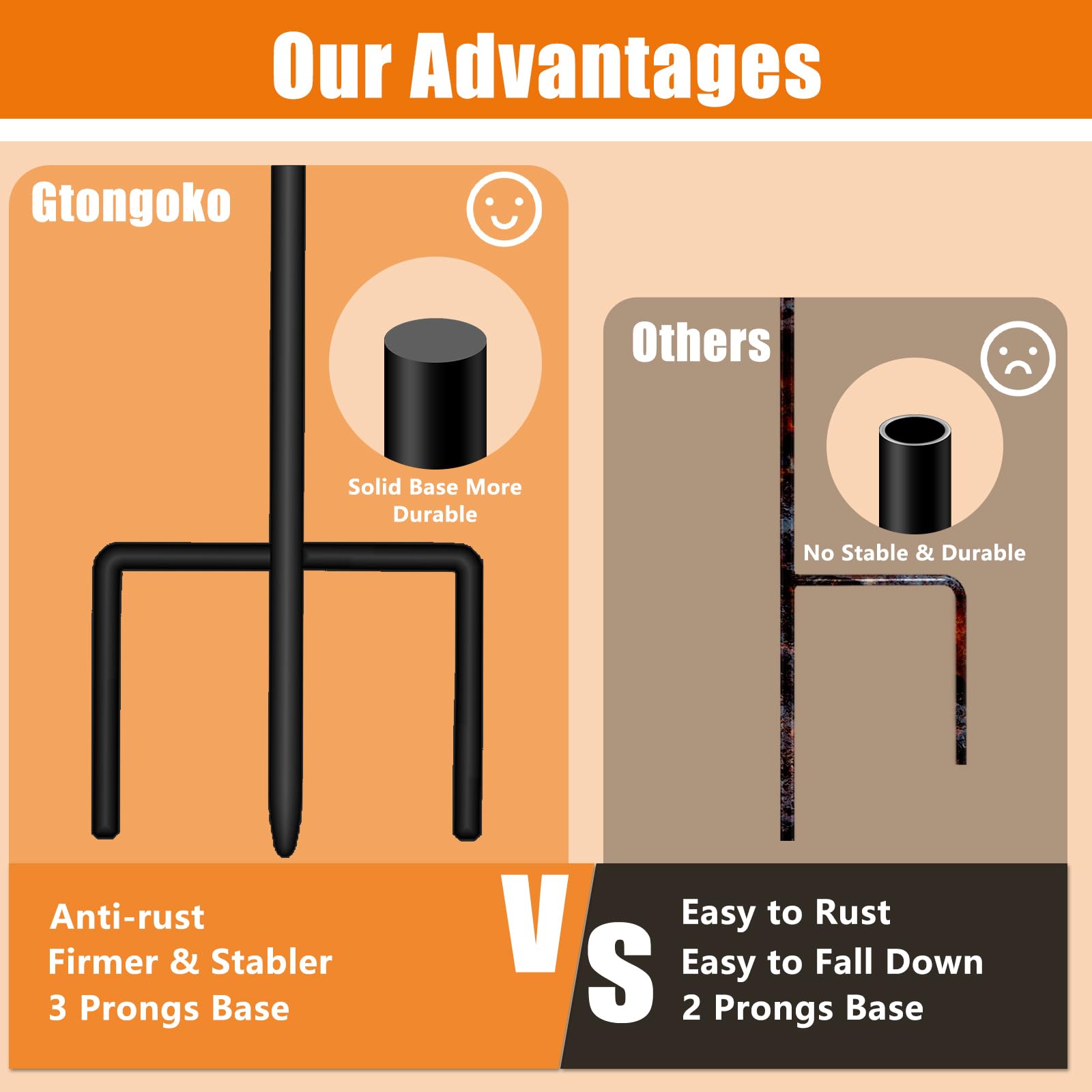 Gtongoko shepherd hooks wrought iron design - timeless look to elevate garden vibes.