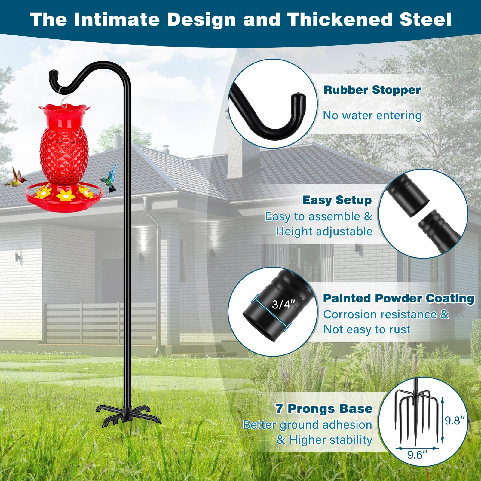 Gtongoko hook with 3/4 inch diameter for sturdy support