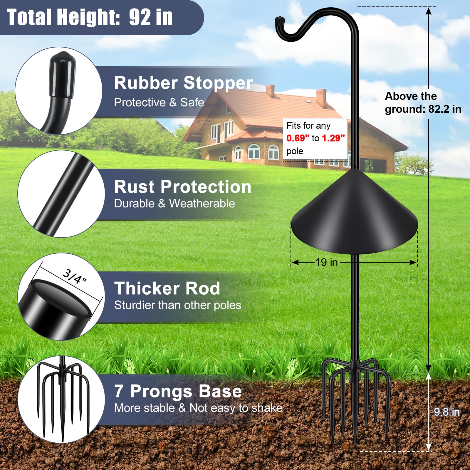 Gtongoko PP squirrel baffle creates a smooth barrier against curious rodents