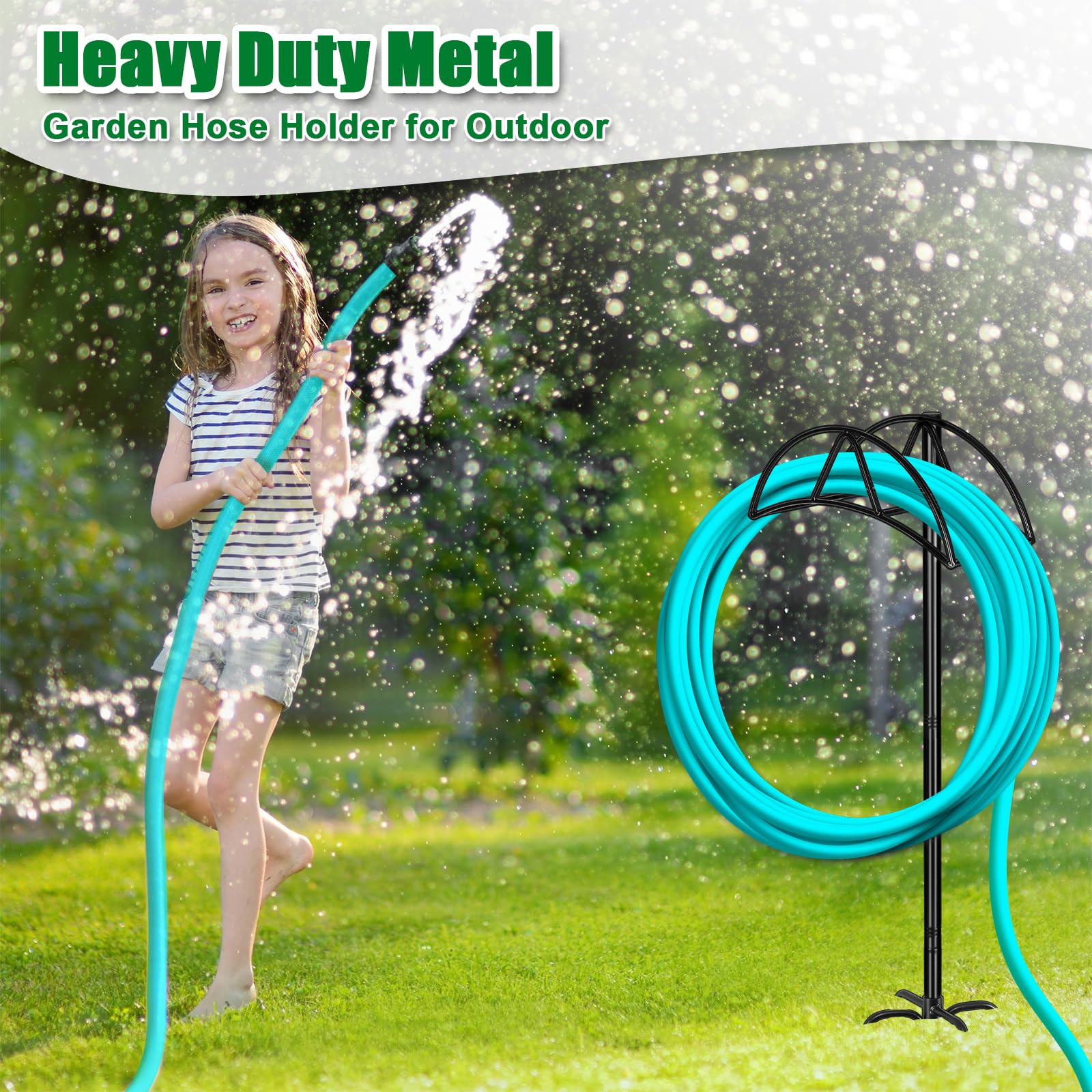 Gtongoko garden hose organizer kept near patio for quick watering tasks.
