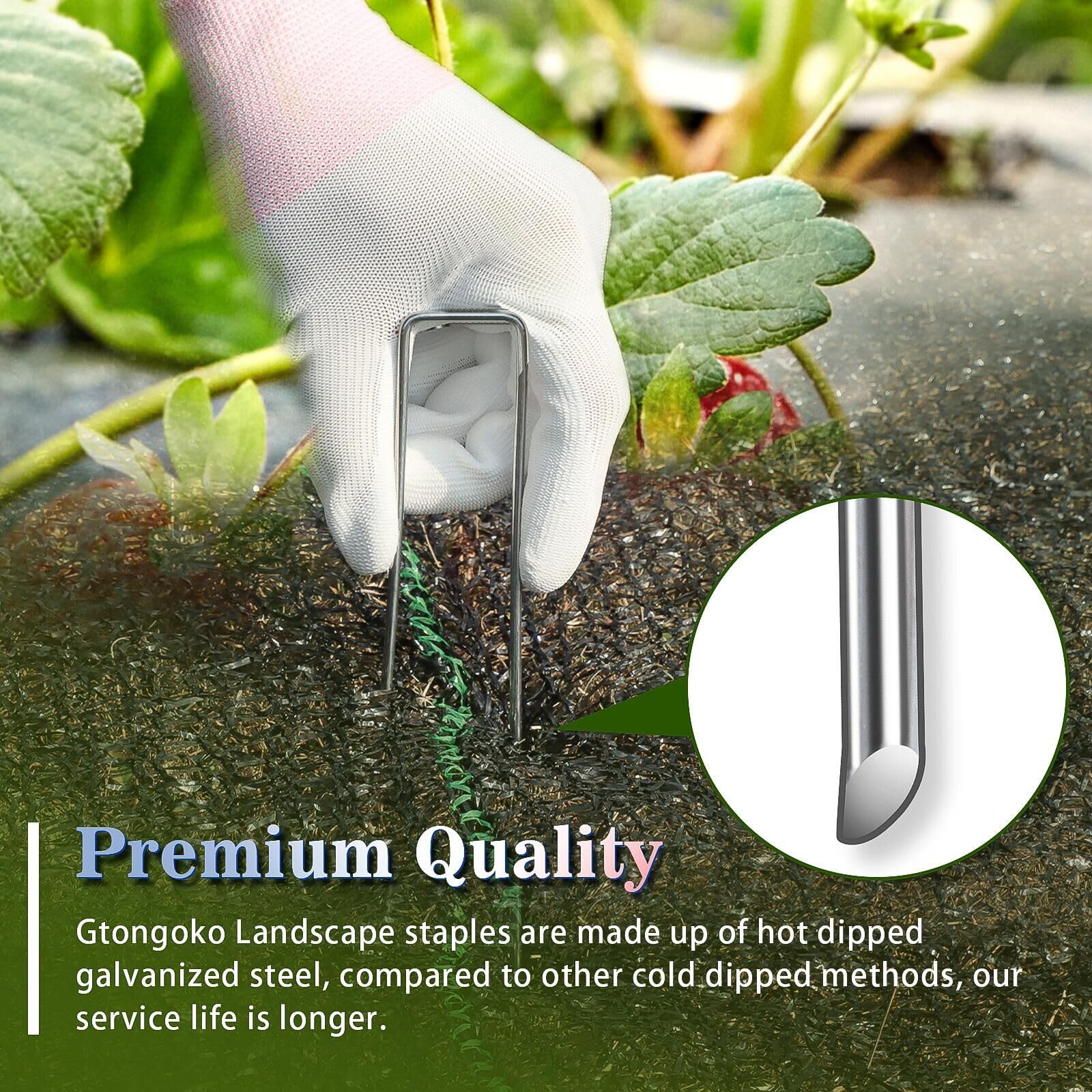 Gtongoko U-shaped stakes for garden setup with durable ground grip