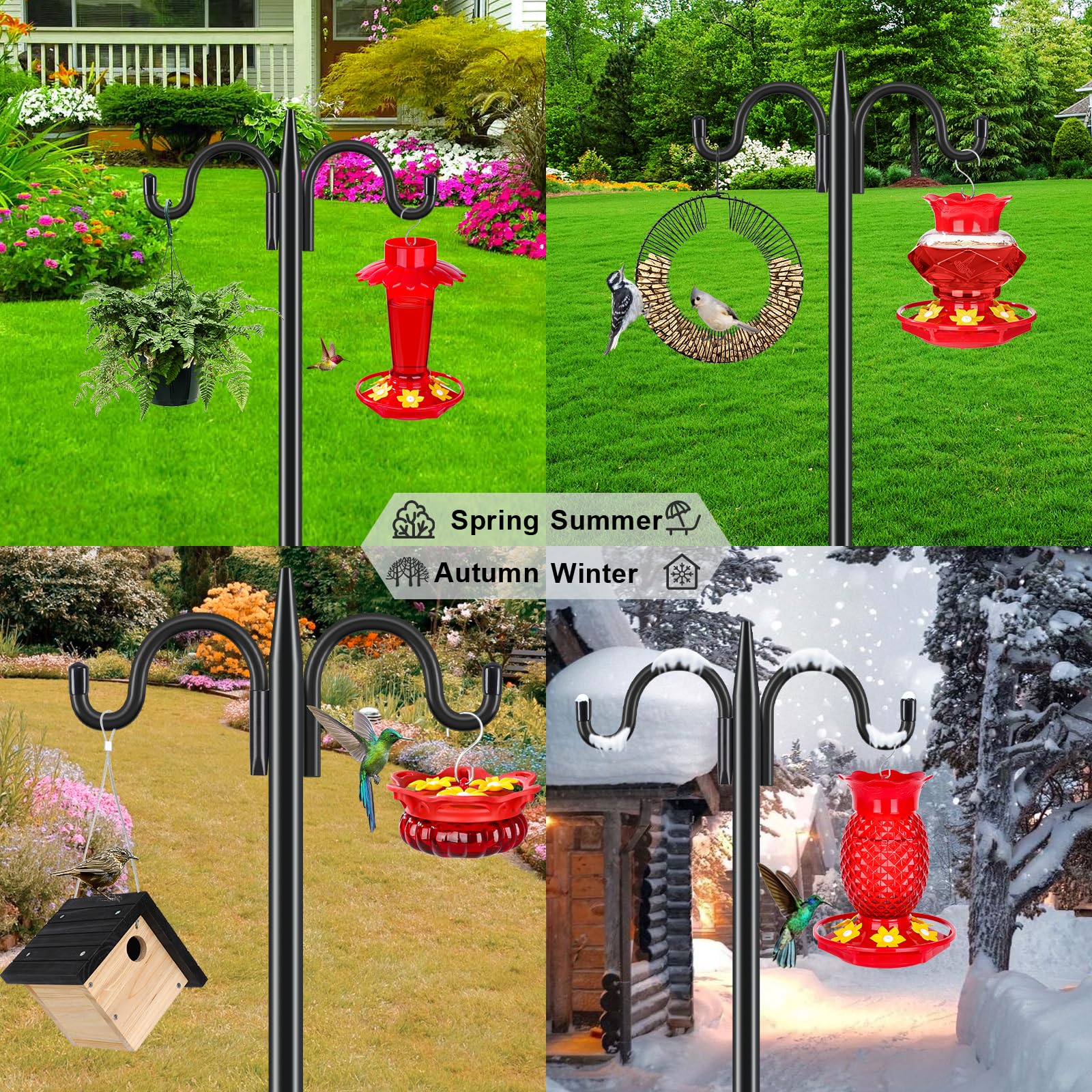 Gtongoko versatile hanging options for bird feeders and lanterns.