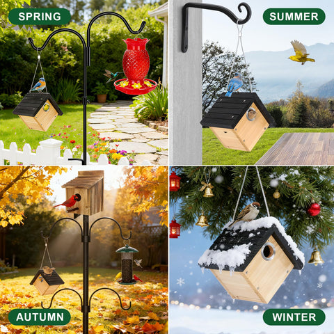 Gtongoko weather-proof bird house withstands wind, rain, and snow.