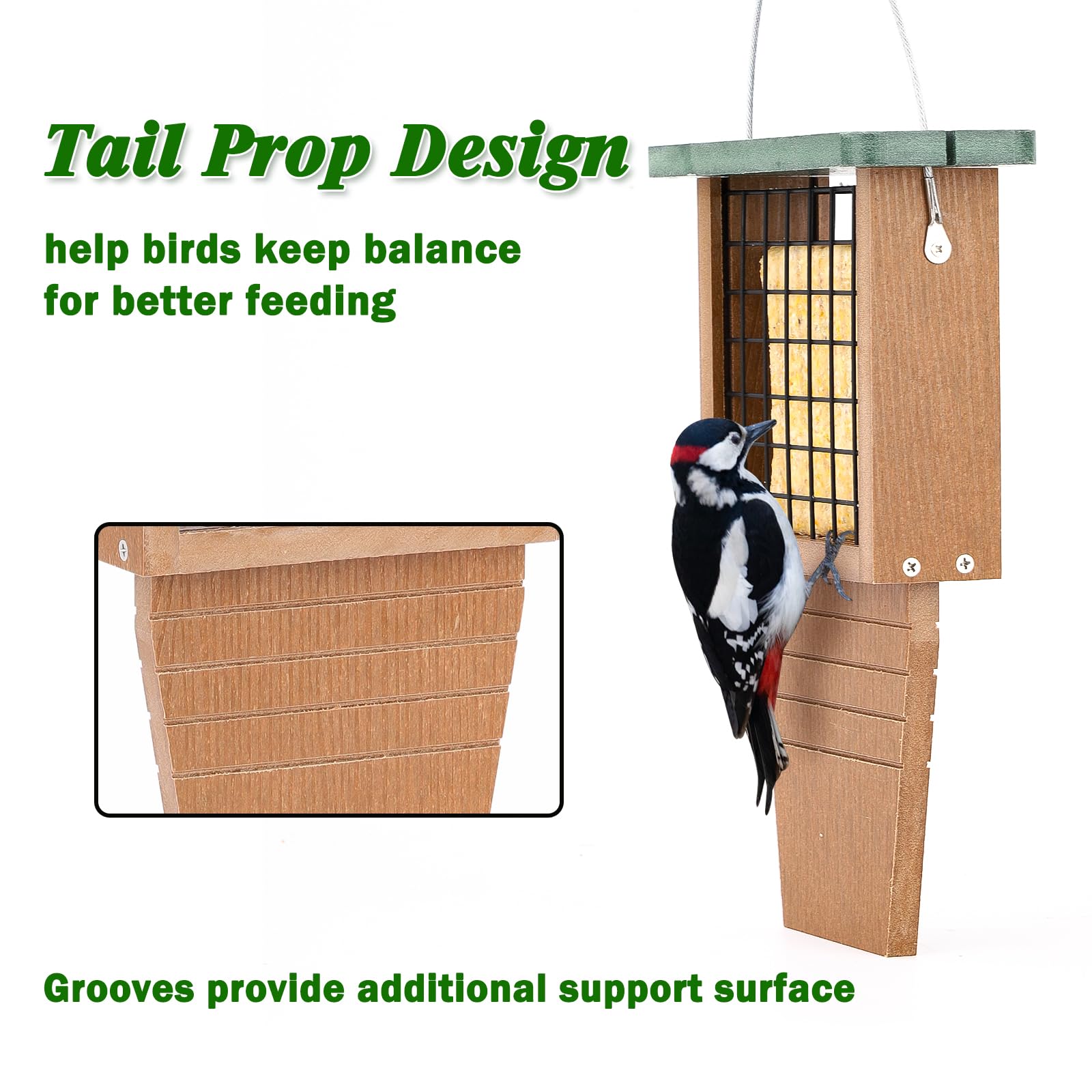 Gtongoko wire mesh provides secure grip during feeding.