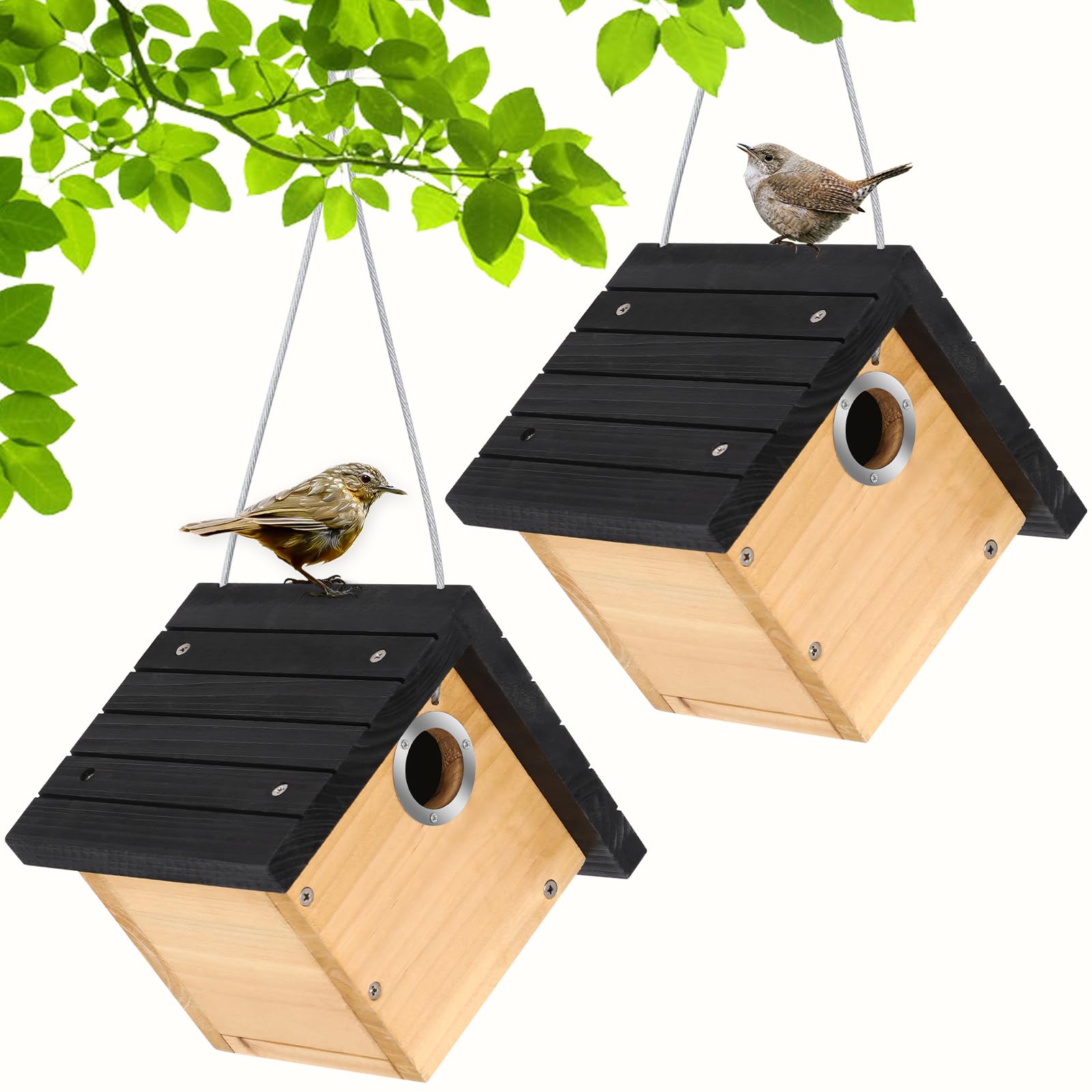 Gtongoko Wren House with 1-1/8in entrance hole supports wrens.
