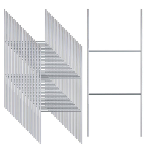 Gtongoko 25-pack H-frame yard sign stakes ready for quick assembly