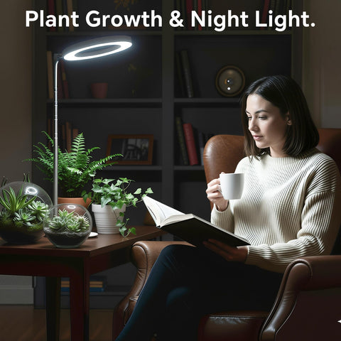 GTRUIIDY grow light panel closeup emphasizes bright LEDs for healthy growth