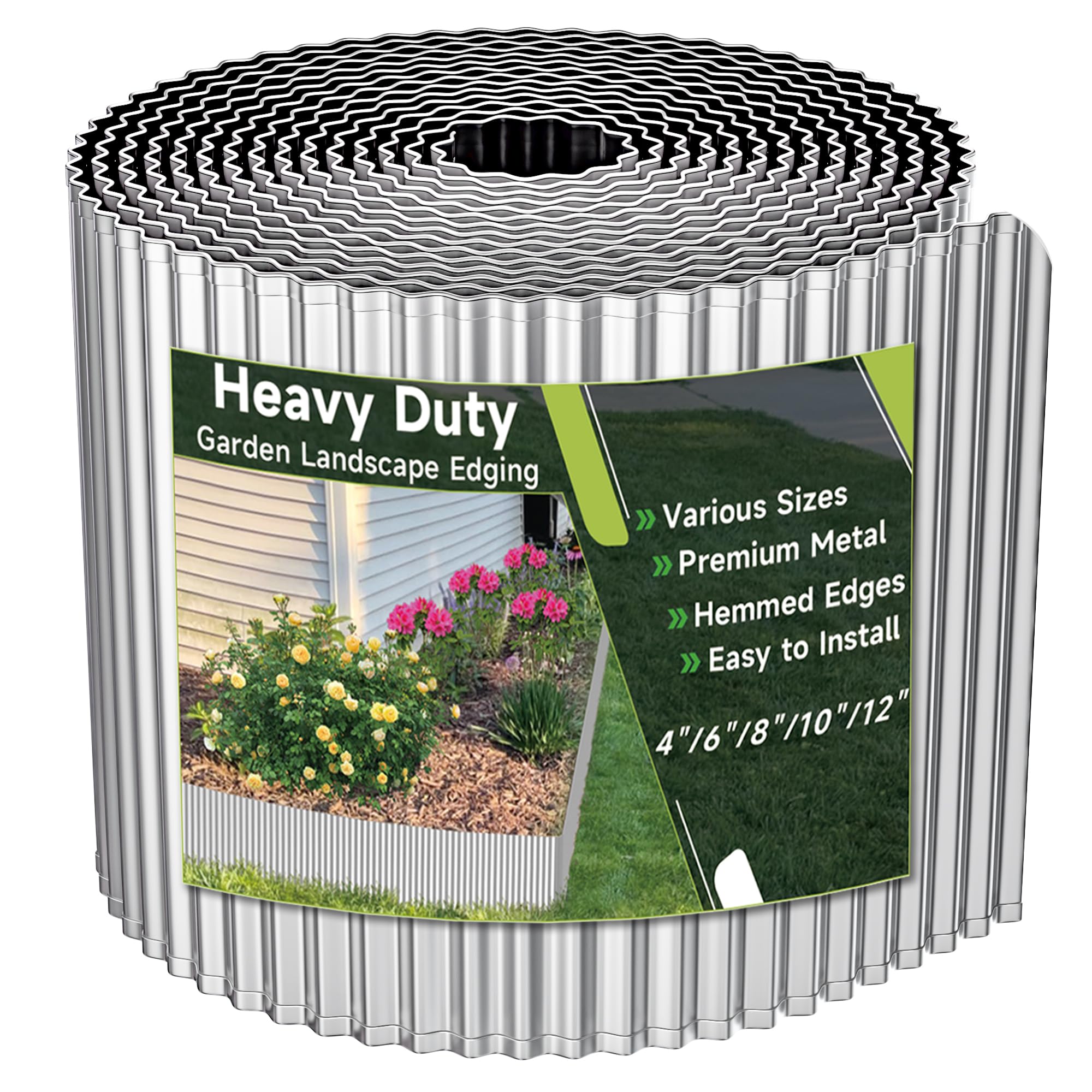 GTSABWAY corrugated edging around a flower bed with a durable border and clean lines