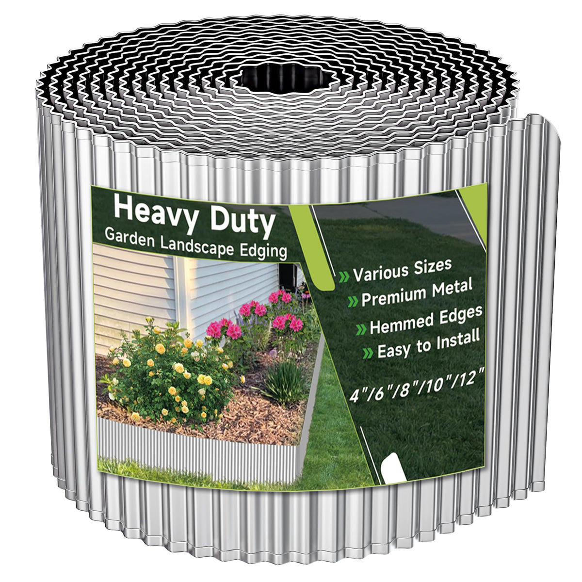 GTSABWAY corrugated edging around a flower bed with a durable border and clean lines
