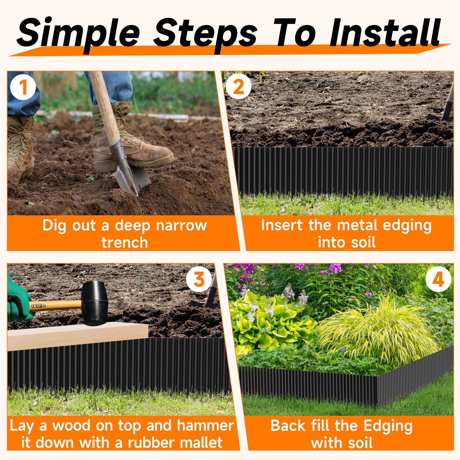 GTSABWAY black edging along lawn creates crisp boundary lines.
