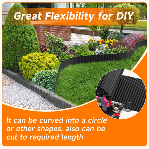GTSABWAY edging flexibly follows curves for creative garden layouts.