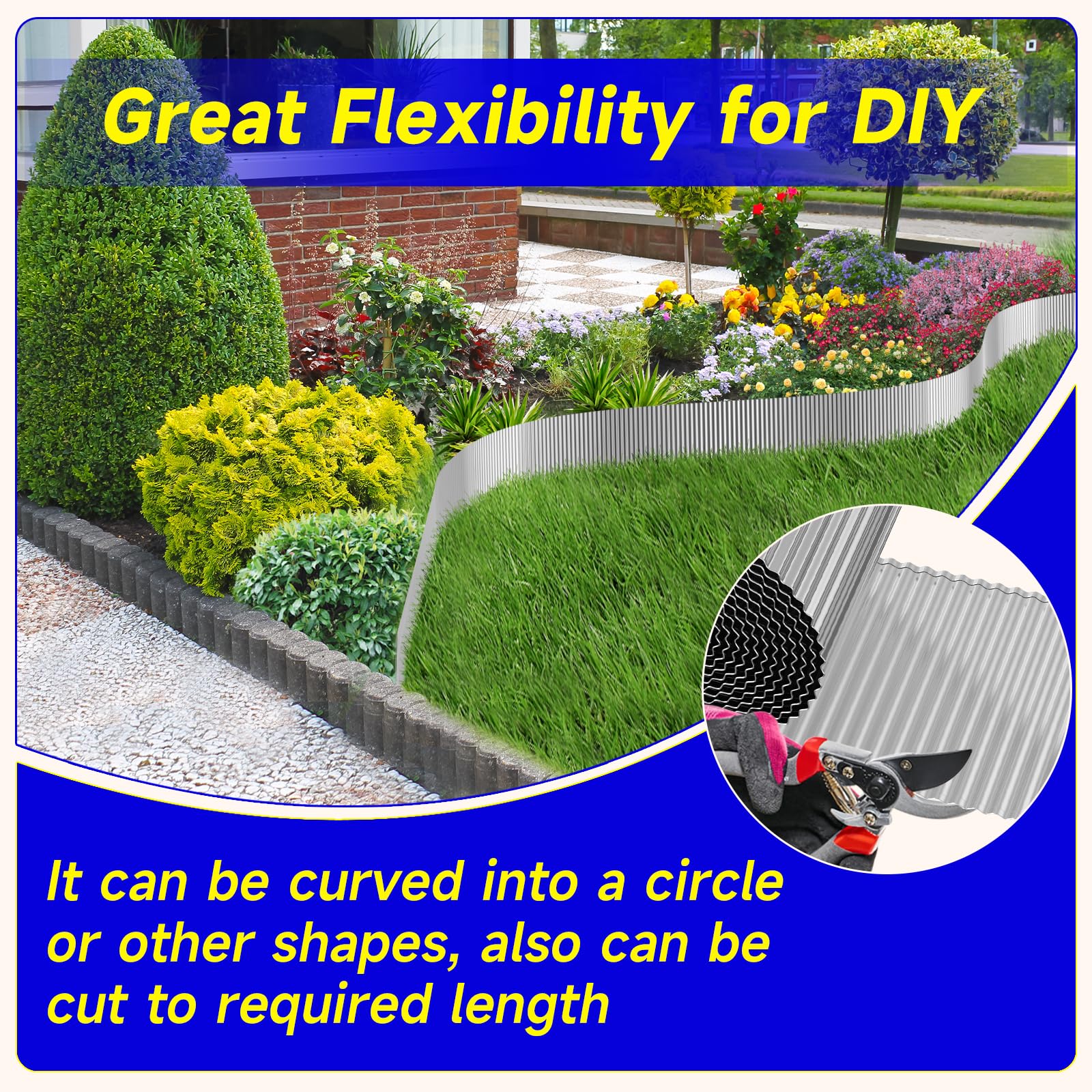 GTSABWAY metal edge at a flower bed for stable bed definition