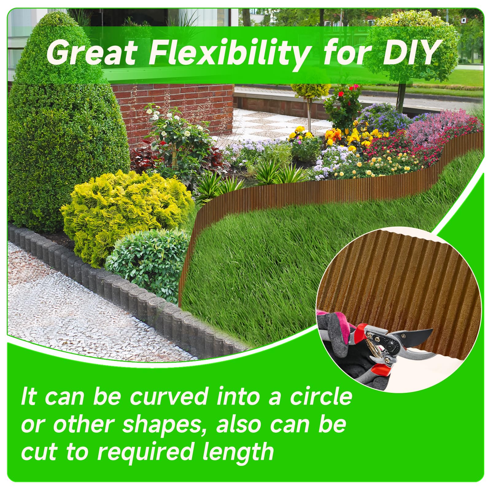 GTSABWAY garden border curved layout demonstrates versatile shaping for beds.