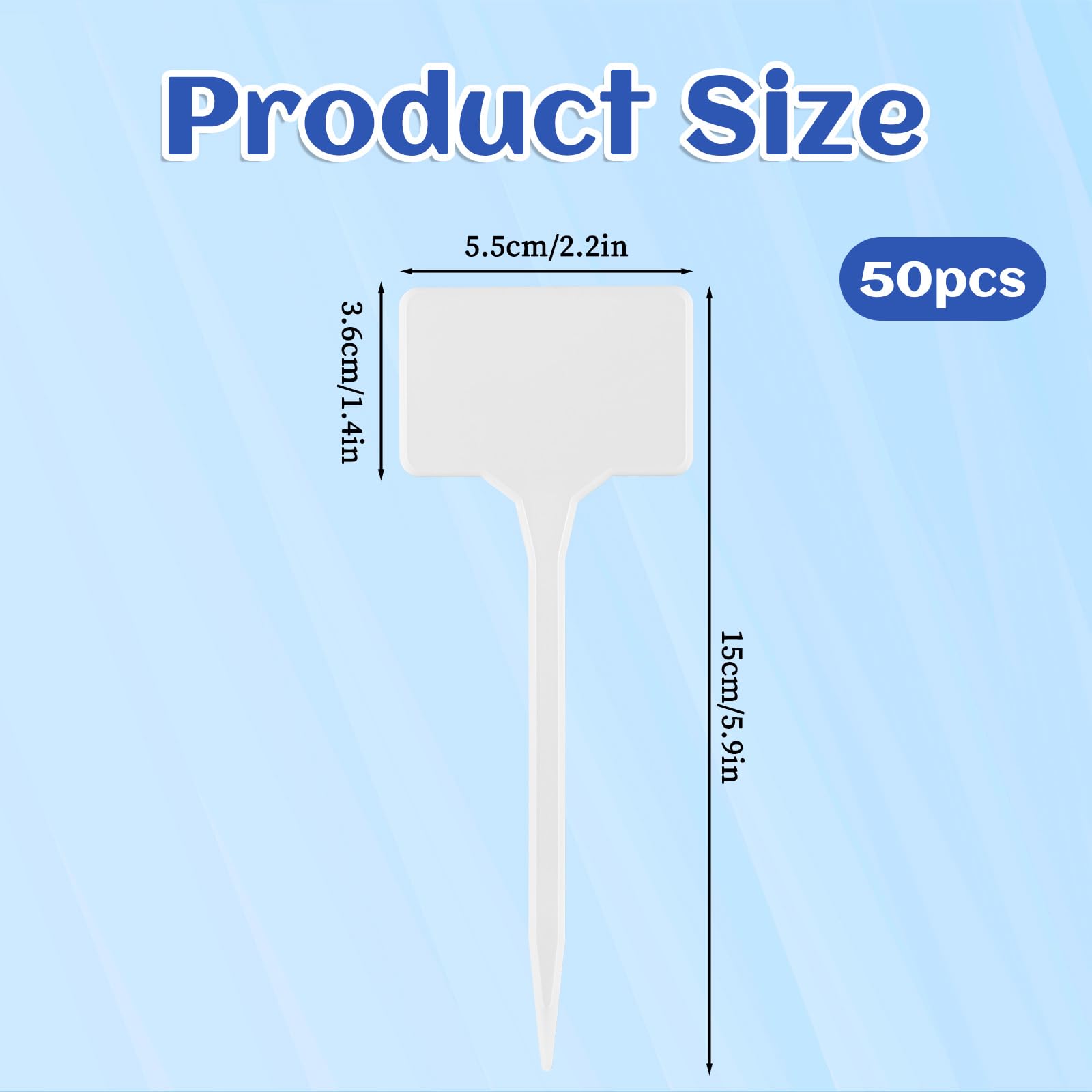 Gtziqa easy-to-insert plant stakes for clear plant IDs