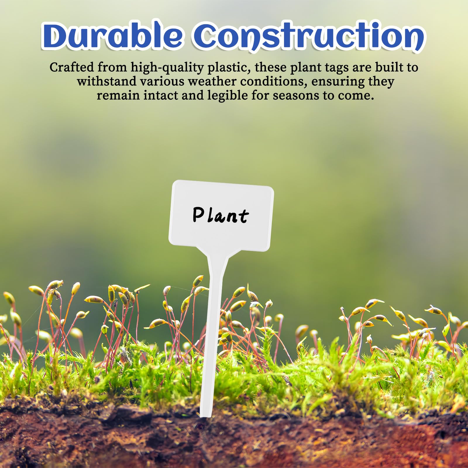 Gtziqa plastic plant stakes for nursery use easy soil insertion