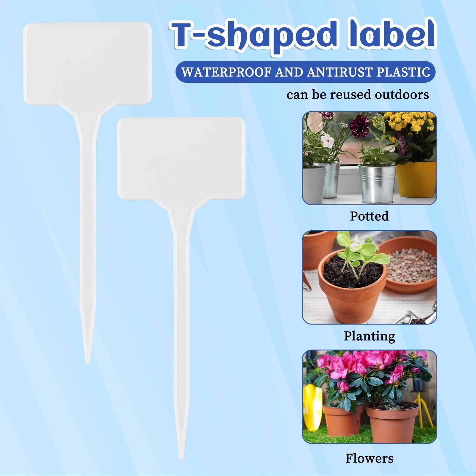 Gtziqa waterproof garden labels durable plastic withstands sun and rain