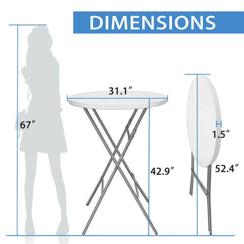 GUAGUA outdoor-friendly round table in white for patio use and poolside events.