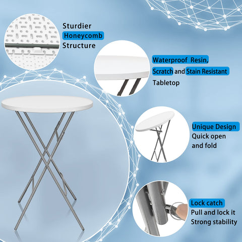 GUAGUA outdoor table on a deck, easy-clean plastic resists weather