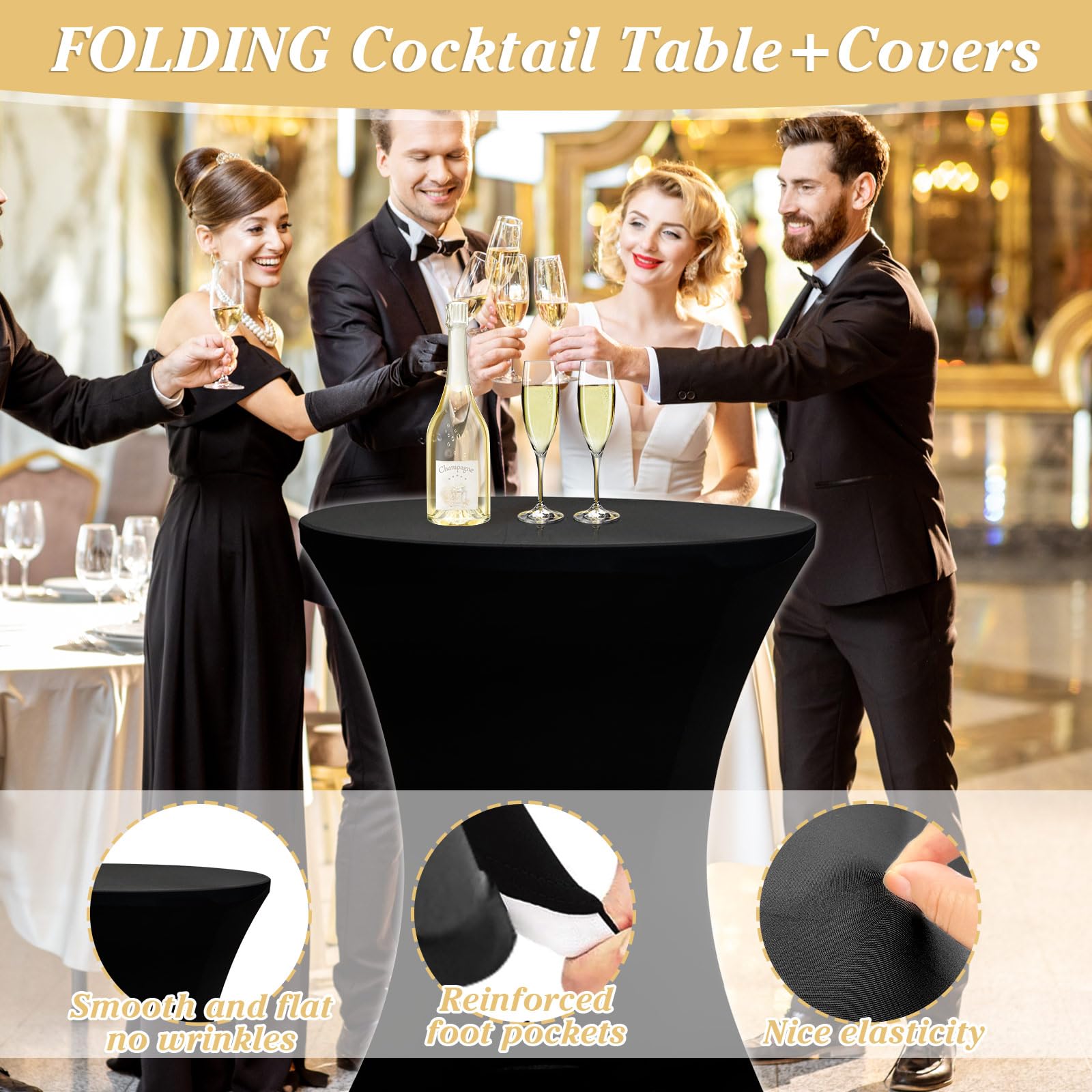 GUAGUA bar-height round table offers flexible seating for modern bars.