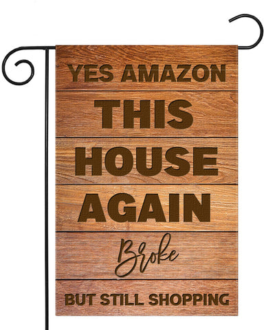 Guaikeai funny garden flag with double-sided text for curb appeal.