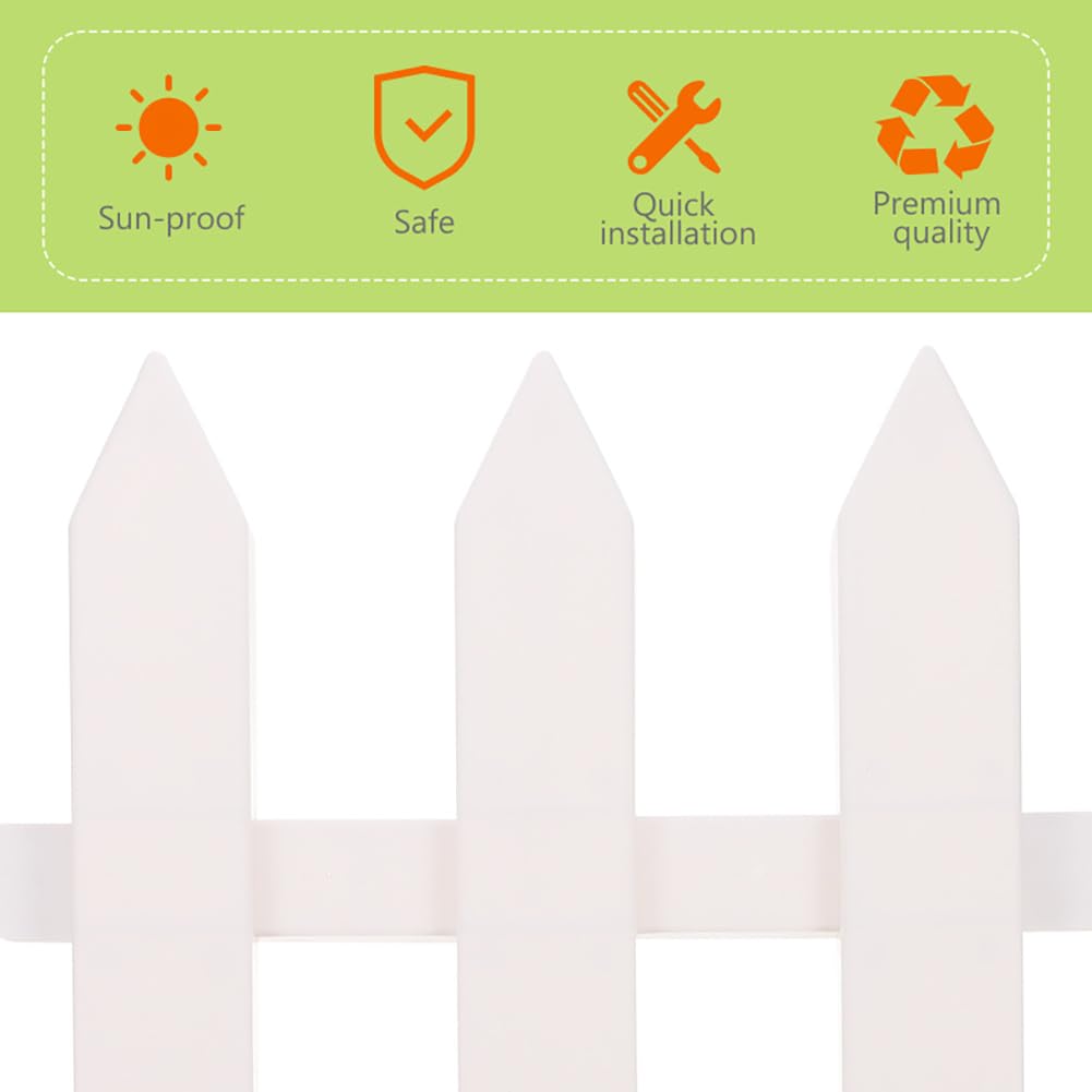 GUAN closeup of white plastic fence texture for durable seasonal decor