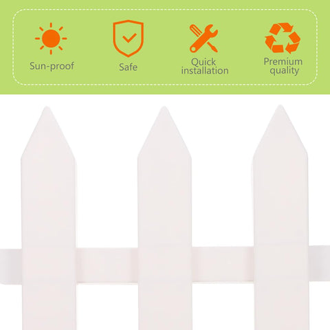 GUAN closeup of white plastic fence texture for durable seasonal decor