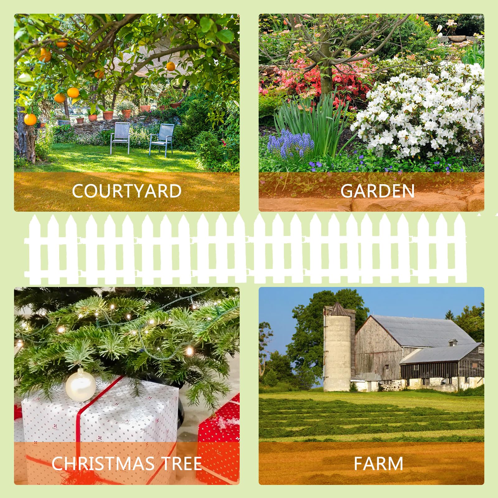GUAN wedding decor use with a white fence accent at celebrations