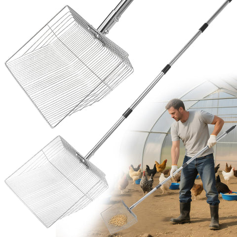 GuanBoXin 12in chicken poop scooper head for fast coop cleanup