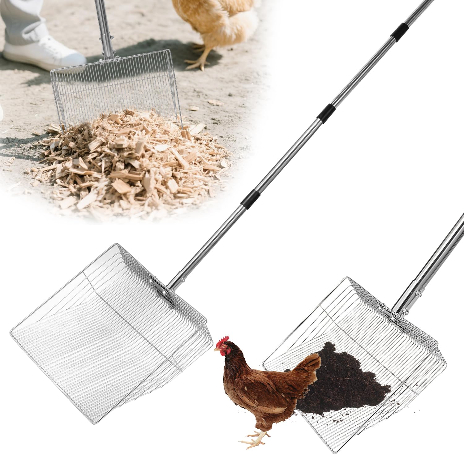 GuanBoXin versatile litter scoop for chicken coops and barns