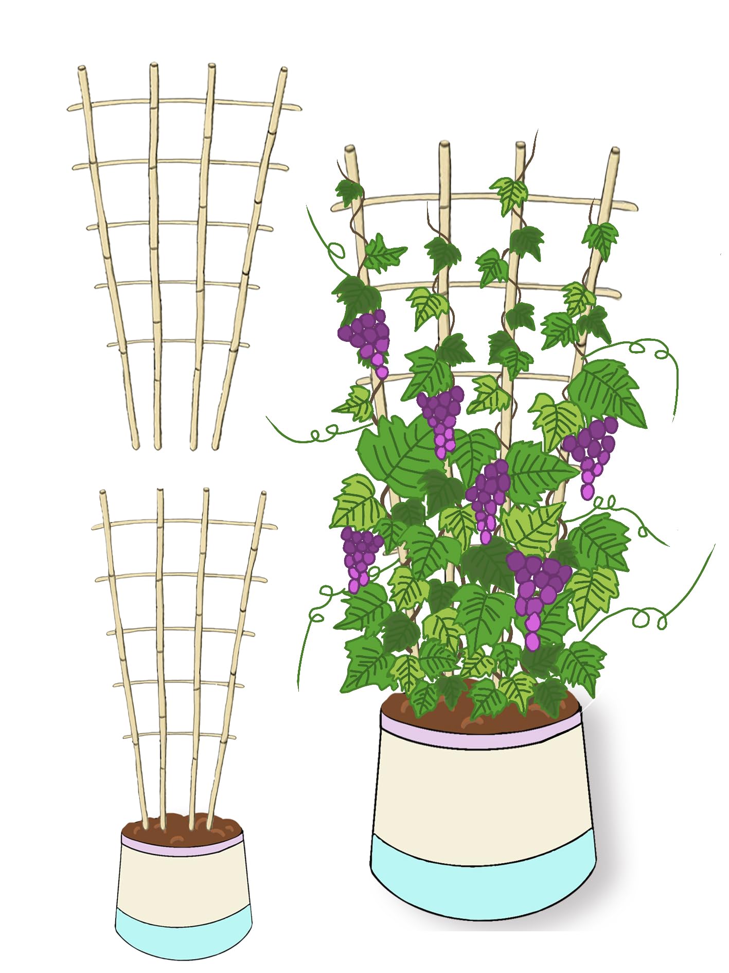 GUANGYE packaging features brand labeling for reliable bamboo trellis.