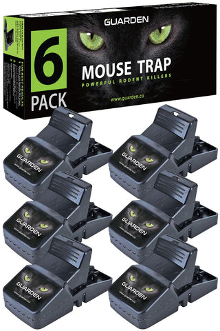 Guarden mouse traps indoor setup showing quick, clean pest control for homes