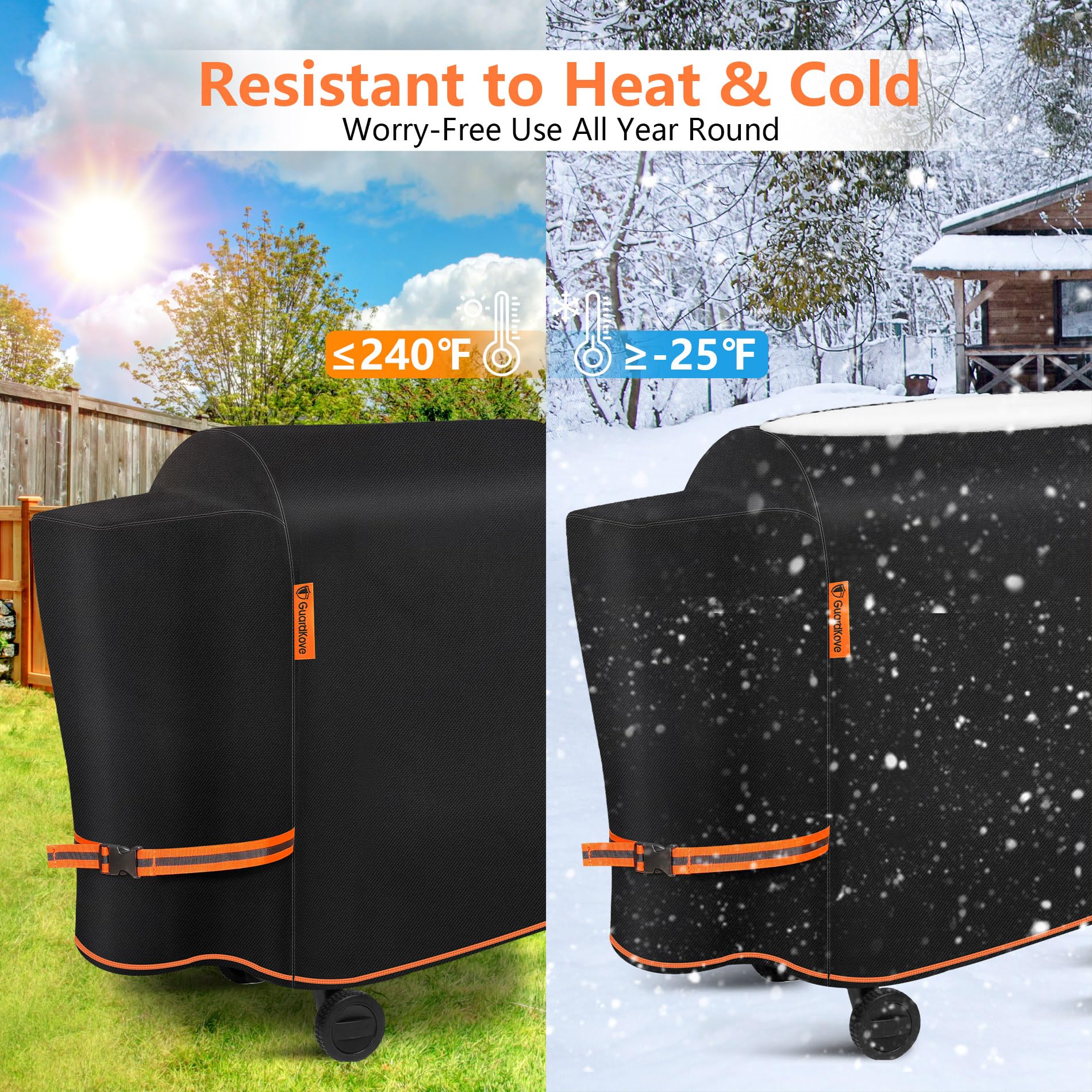 GuardKove durable grill cover designed for Traeger and similar grills