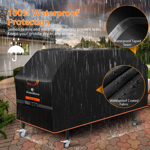 GuardKove waterproof layer keeps your grill dry during rain.