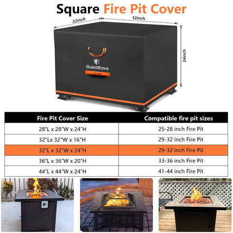 GuardKove waterproof inner coating protects a fire pit from rain and snow.