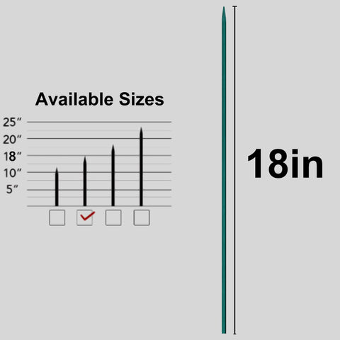 Guatbsecure smooth-finish wood stake minimizes snagging in the garden.