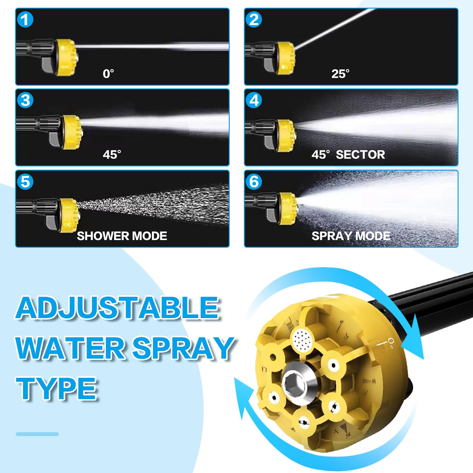 GUATTINE extended 32.8-foot hose increases reach for surfaces
