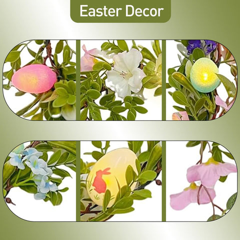 Gudegou Easter garland with decorative eggs for festive wall decor.