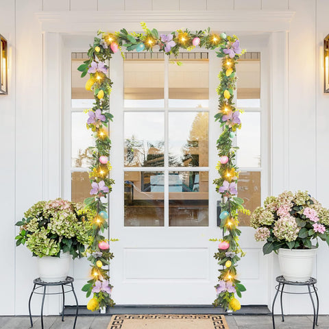 Gudegou greenery garland offers versatile spring decor for mantel, table, or wall.