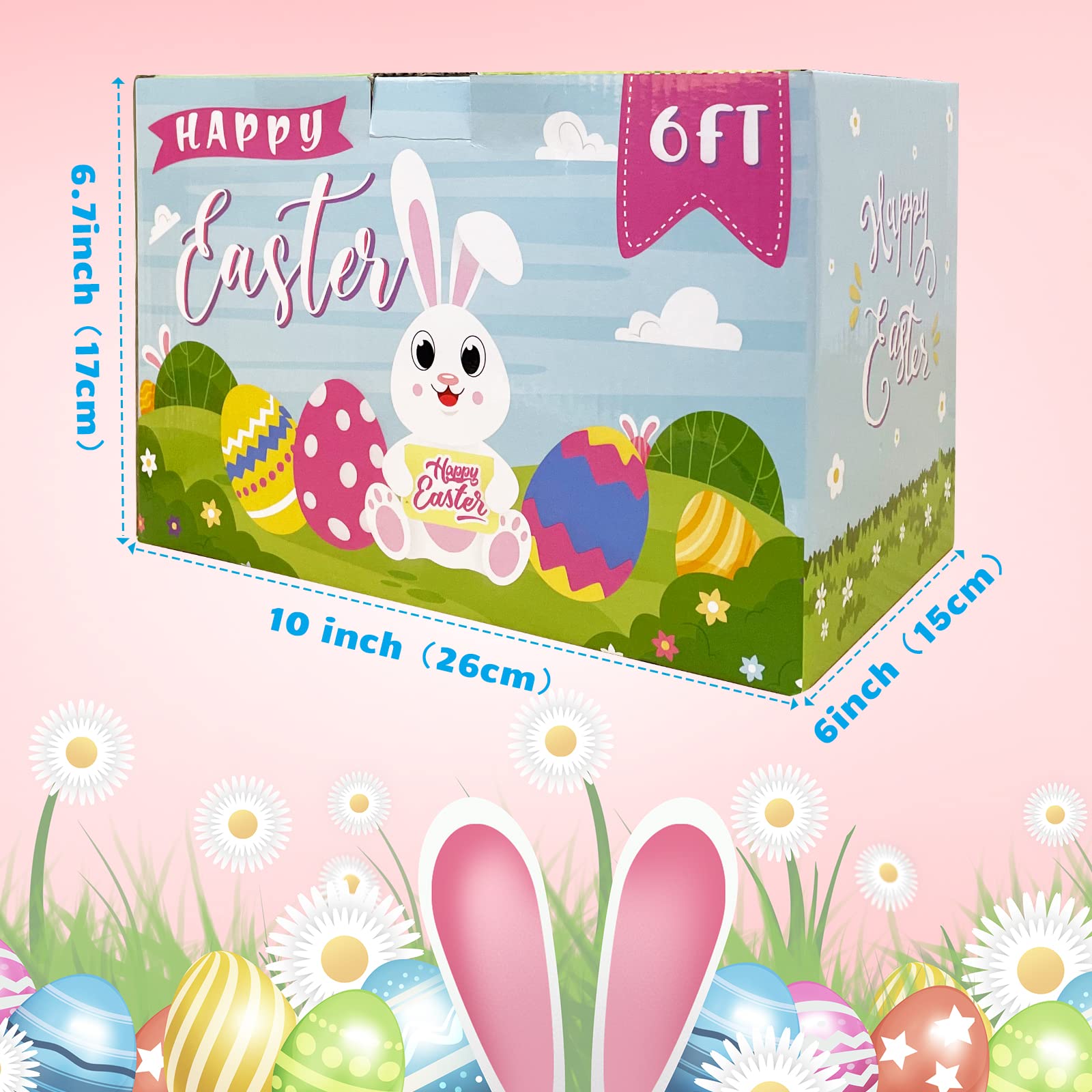 GUDELAK Easter inflatable with stability stakes for wind