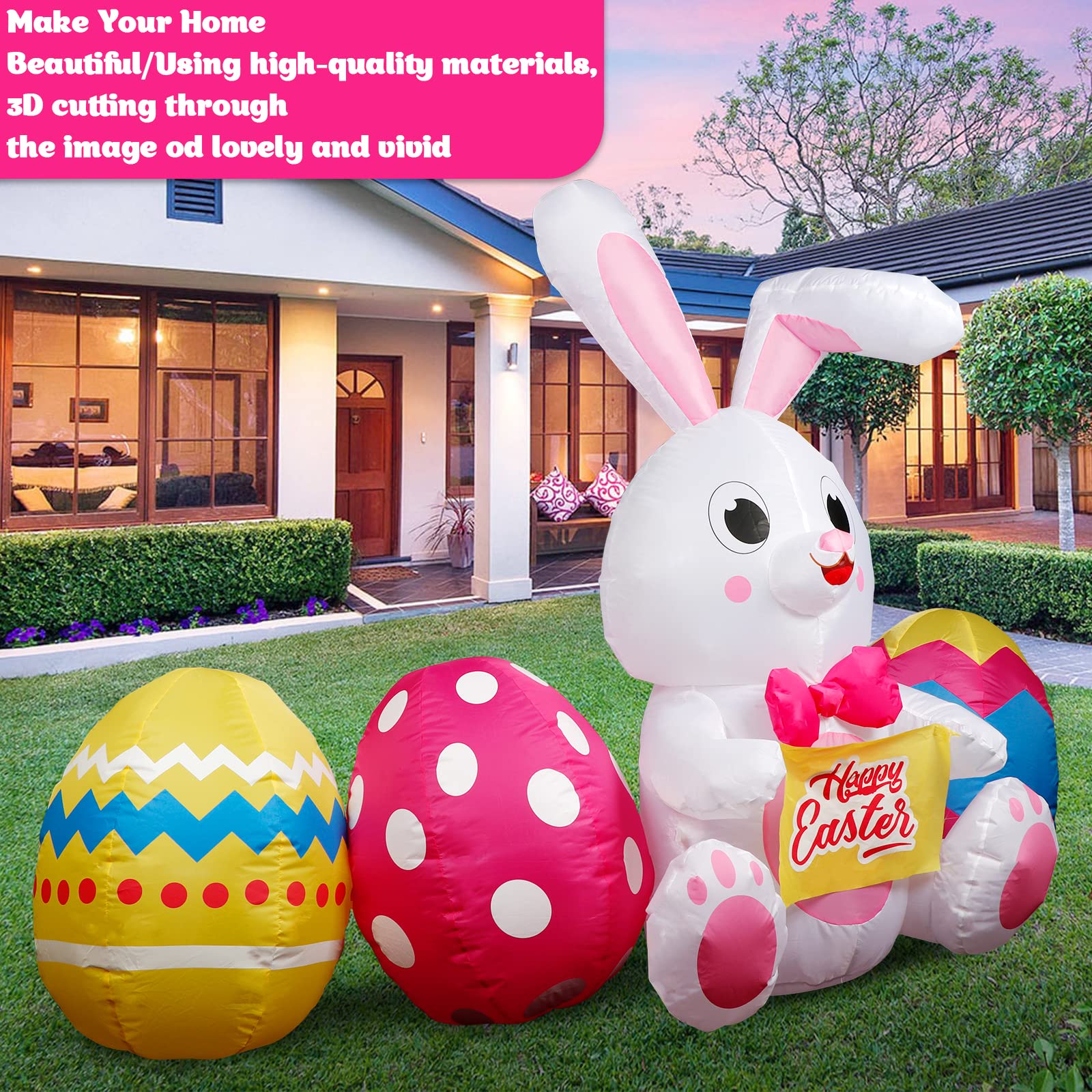 GUDELAK IP44 waterproof Easter inflatable for outdoor use