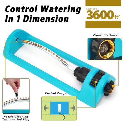 GUDWING sprinkler features adjustable flow for tailored watering patterns.