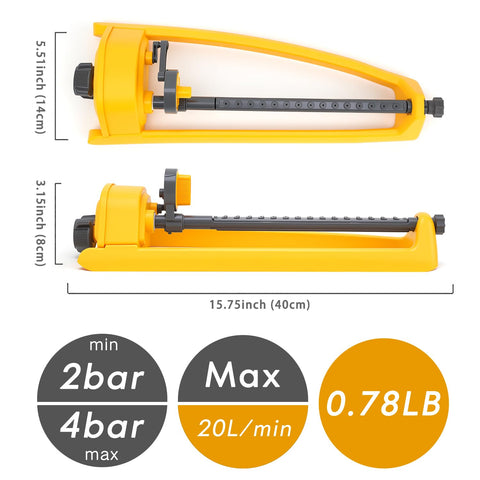 Built-in nozzle cleaner of the GUDWING sprinkler clears clogged jets.