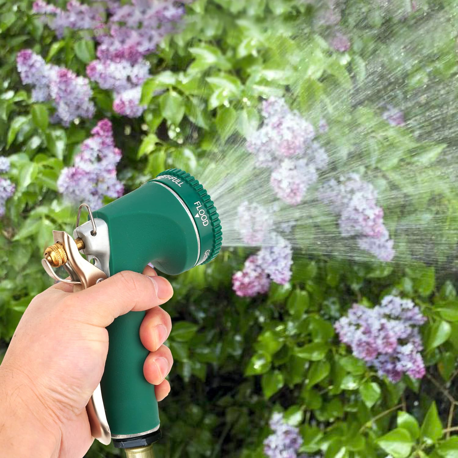 GUDWING garden watering with versatile spray patterns for plants.