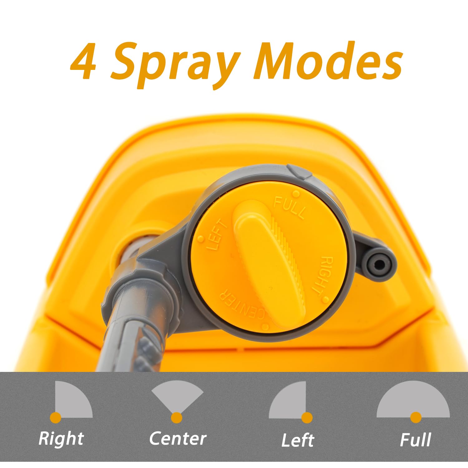 Knob range adjusters on the GUDWING sprinkler allow precise watering.
